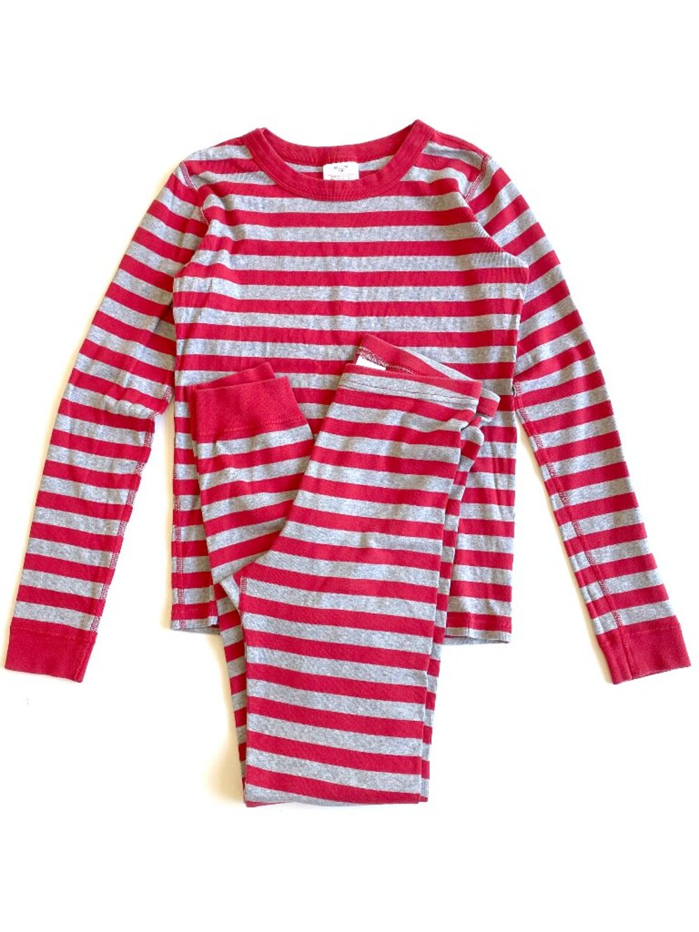 Hanna Andersson Kids Striped Long John Pajama Set Size 14 160 cm Organic Cotton